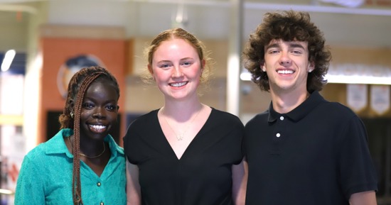 GISH Student Speakers Nyarout Wal, Elli Ward, and Charlie Gentry